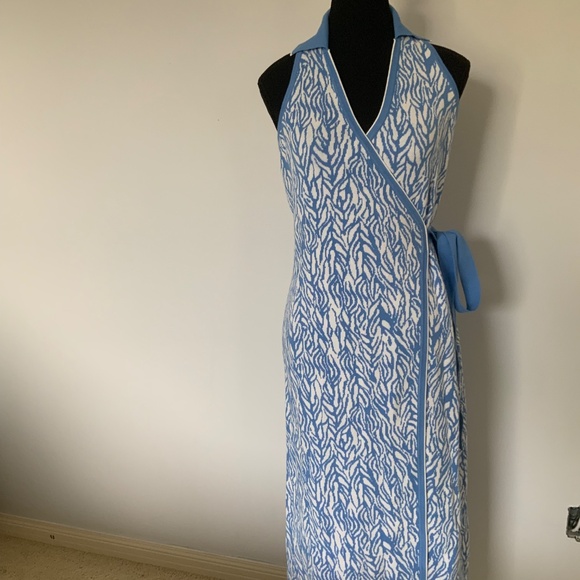 DVF sleeveless knit wrap dress NWT - Picture 6 of 6